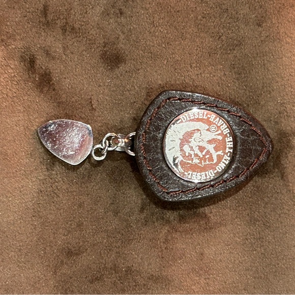 Diesel Brown and Gold Emblem Pendant - Picture 4 of 6